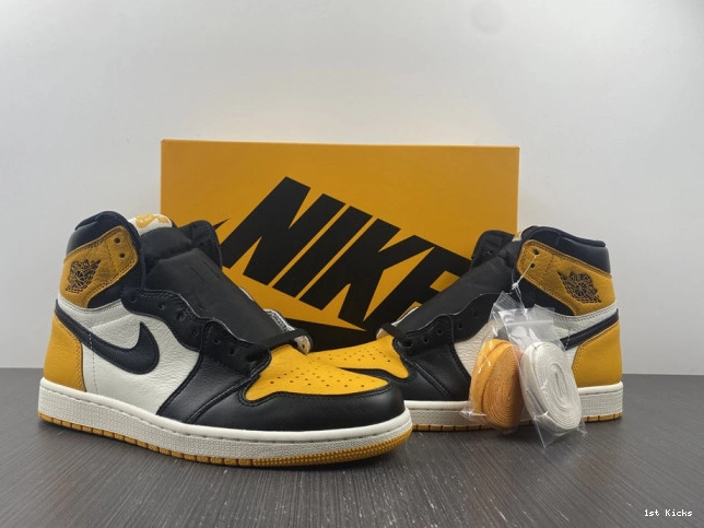 Yellow 1 Air 555088-711 High Toe OG Jordan 0822